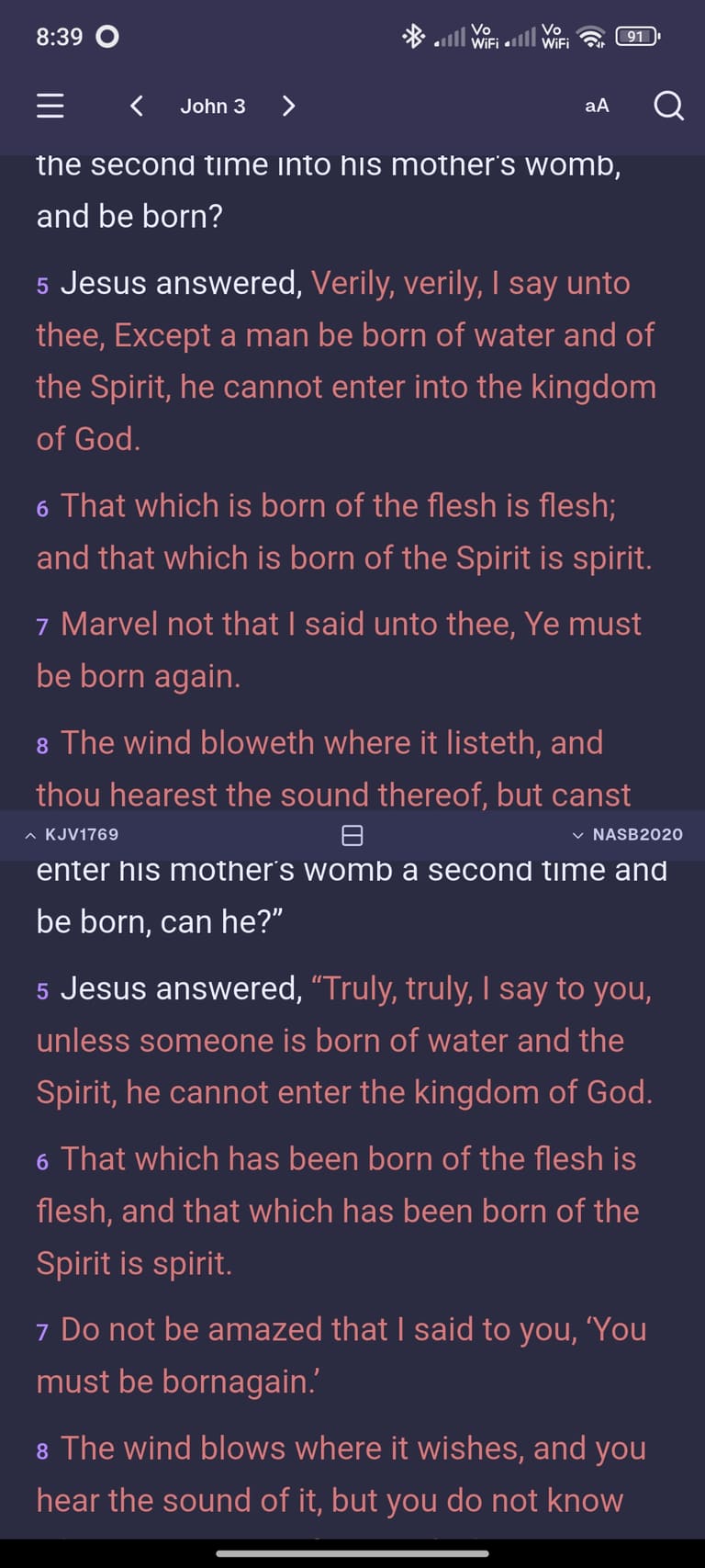 Believers Sword mobile dark reading mode